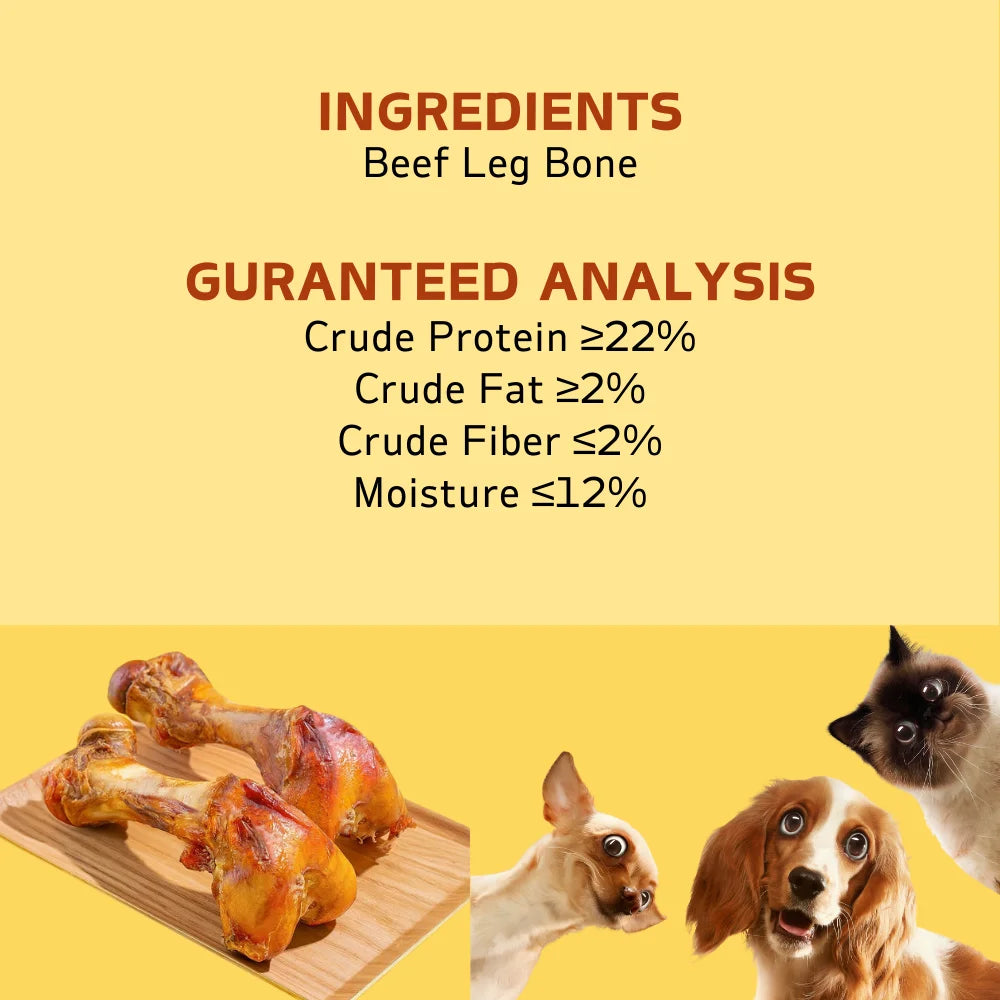 Beef Dog Bones for Aggressive Chewers 240g Two Pack