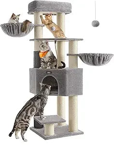 Feandrea 63 Inch Large Cat Tree With SelfWarming Pads