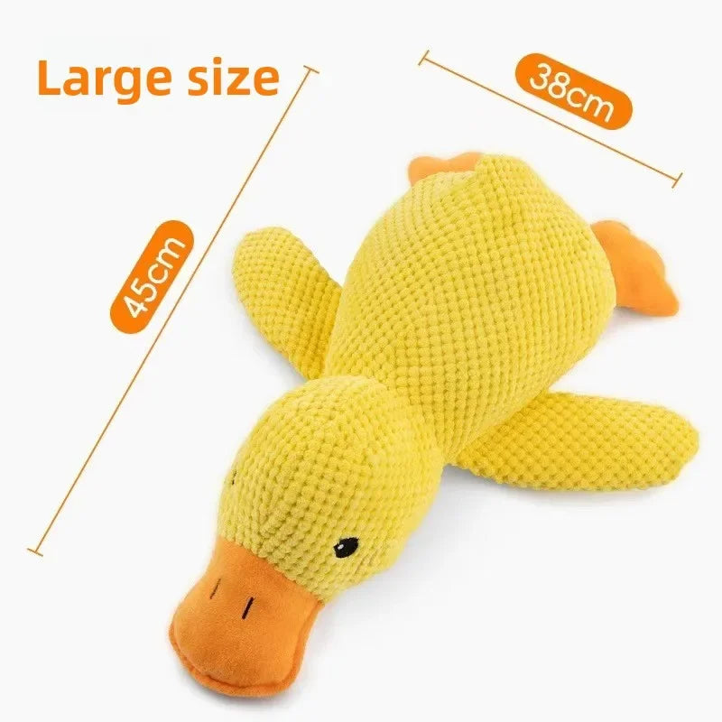 Duck Squeaky Plush Dog Toy Calming Sleep Aid For Puppies