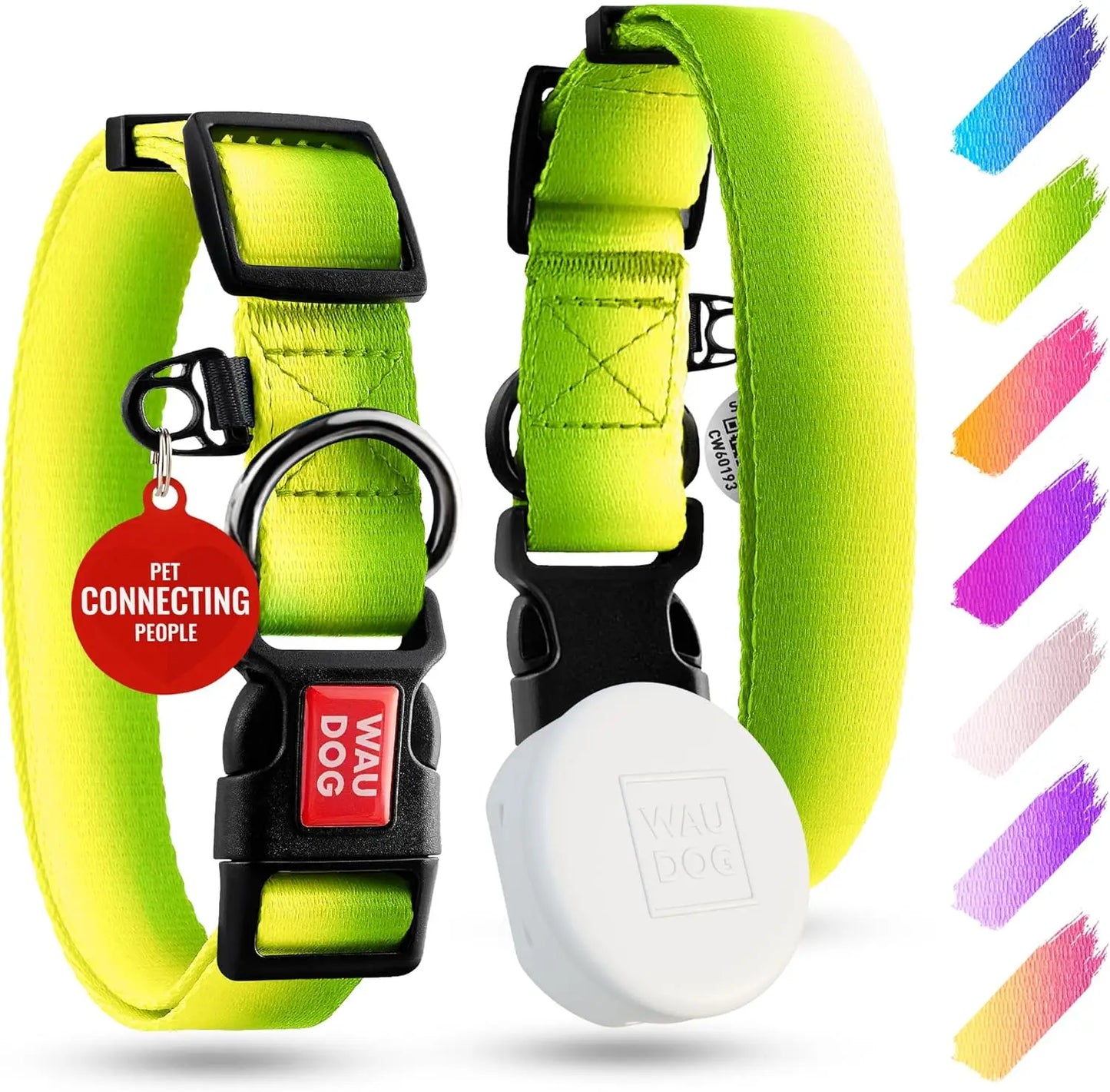 AirTag Nylon Dog Collar With Holder Adjustable For All Dogs