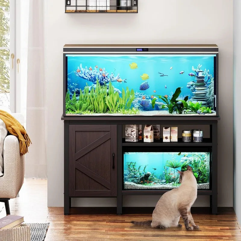 Heavy Duty Metal Aquarium Stand With Power Outlets Included