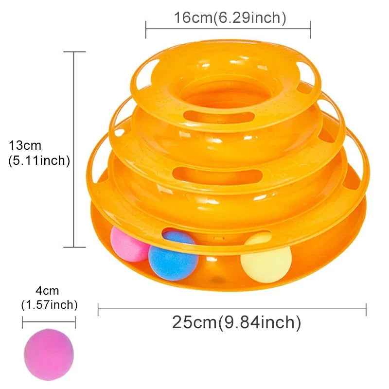 Three Levels Cat Intelligence Toy Puzzle Amusement Tower