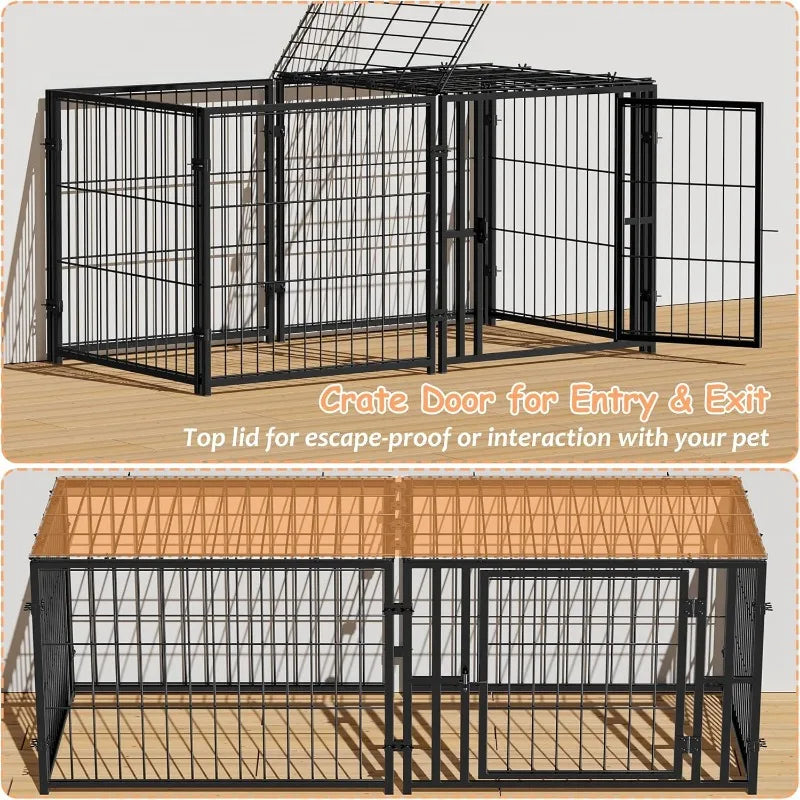 Small Dog Crate Indoor Kennel Heavy Duty Pet Cage 24 Inch