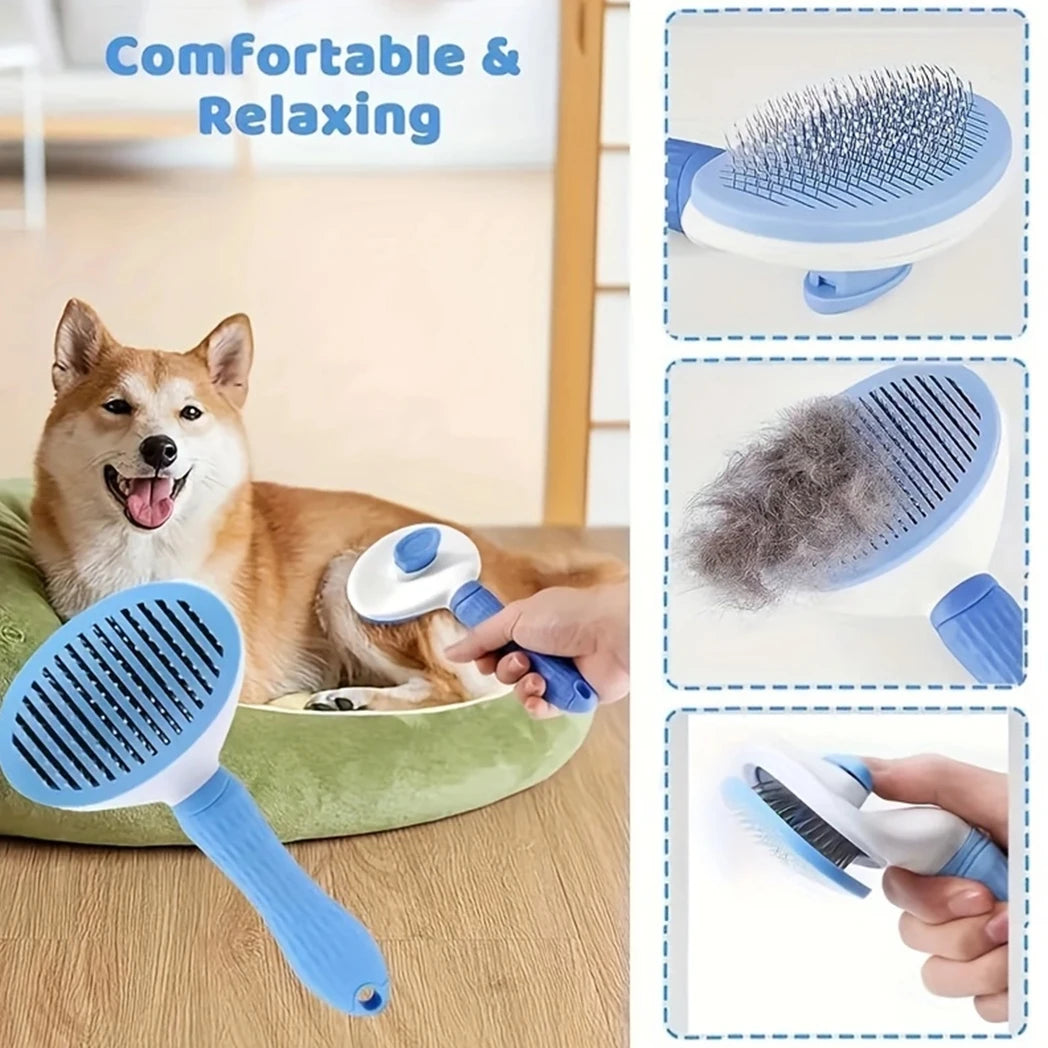 Hign-concerned 7 Piece Dog Grooming Set With Brush Comb Clippers