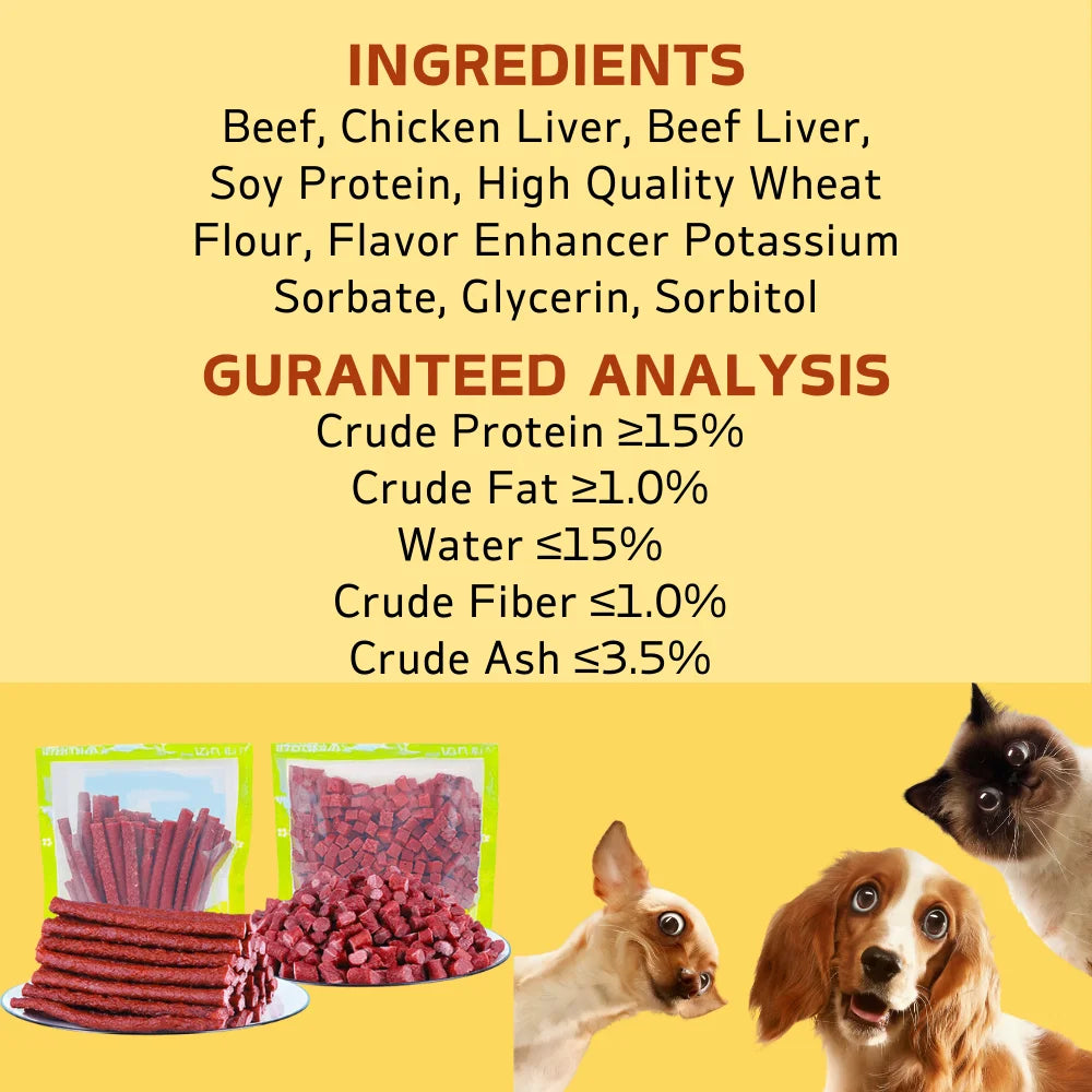 All Natural Beef Stick Dog Treats Healthy Digestible 200g 400g