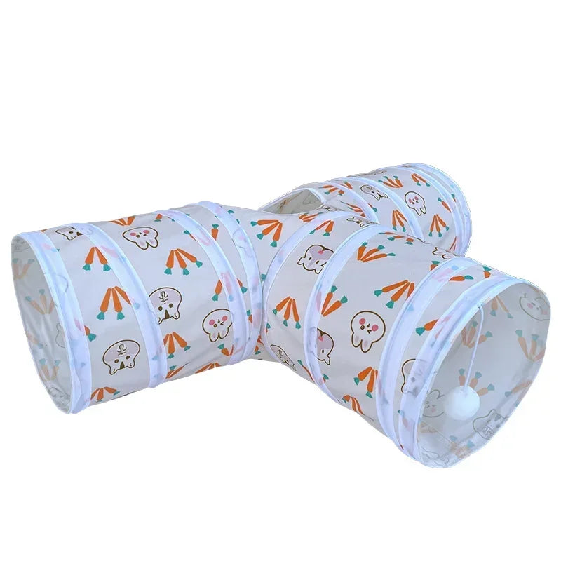 Foldable Tunnels Hideout for Guinea Pigs and Rabbits