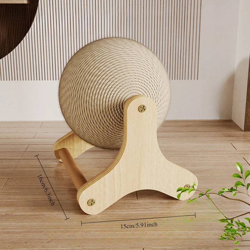 Sisal Cat Scratch Ball Board Toy With Elephant Windmill