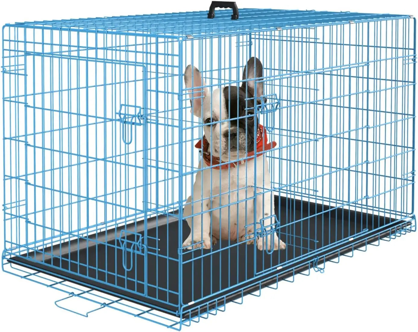 Large Dog Crate Kennel Double-Door Folding Playpen
