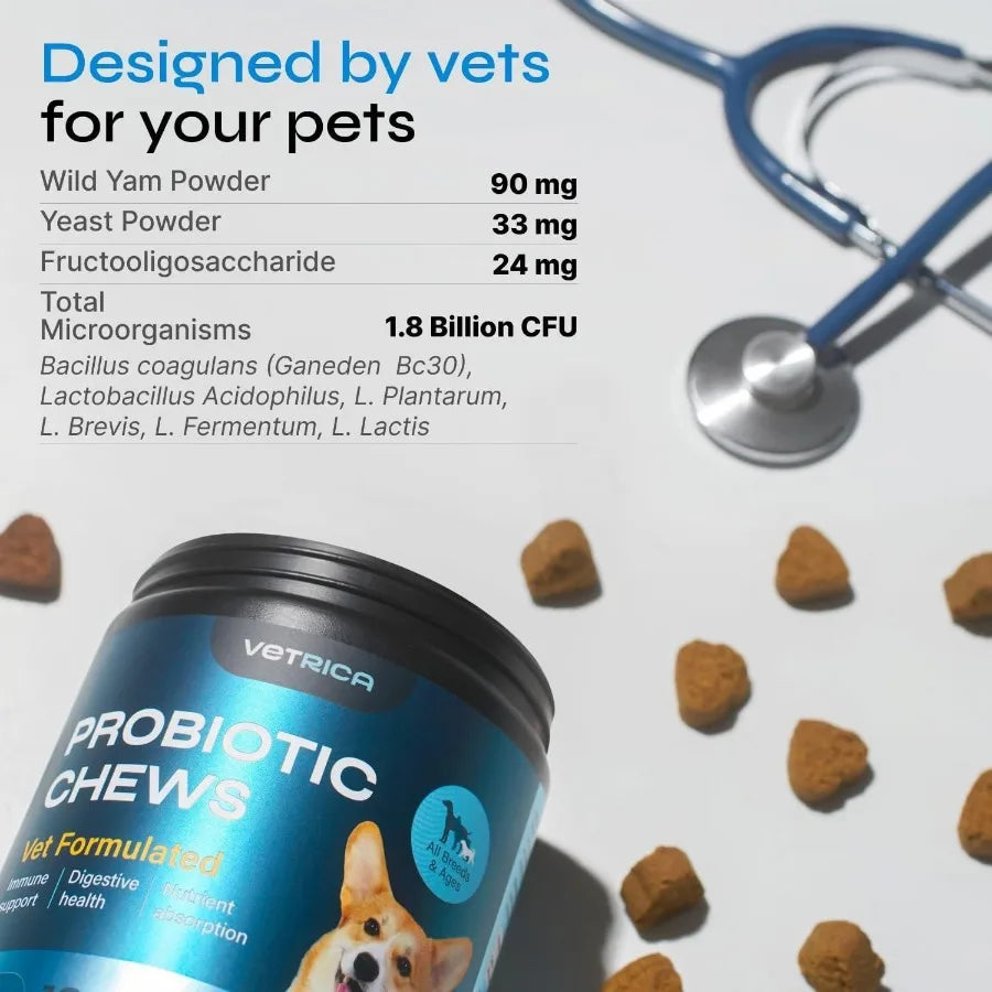 Probiotic Dogs Chews for Digestive and Immune Support