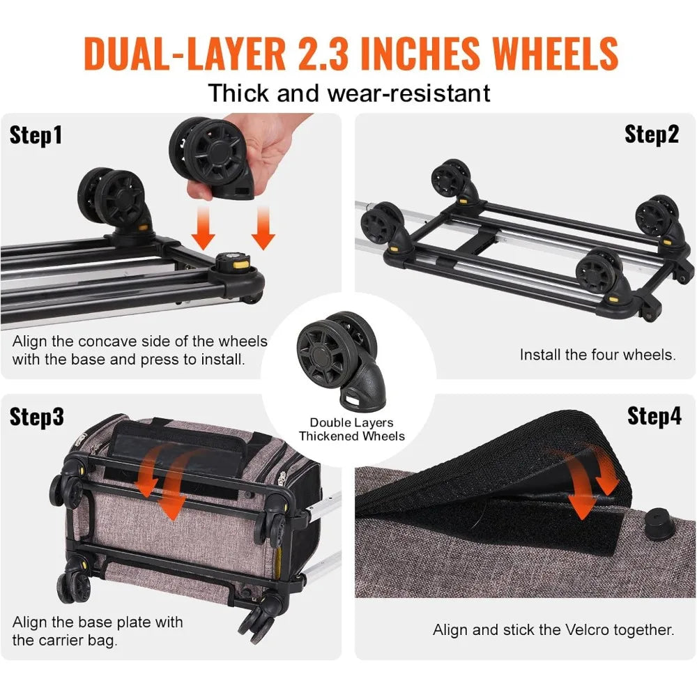 Airline Approved Expandable Pet Carrier with Wheels