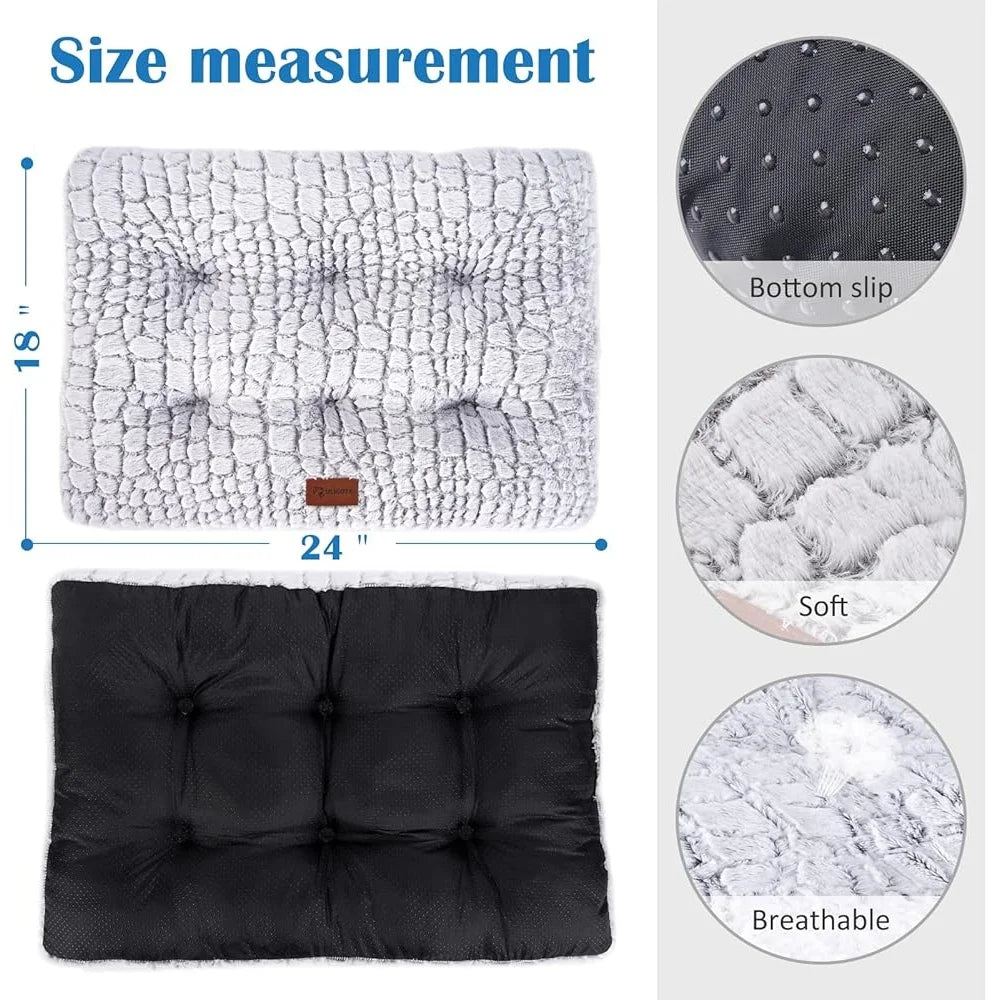 Soft Fluffy Dog Bed Cushion For Small Pets 24x18 Inches