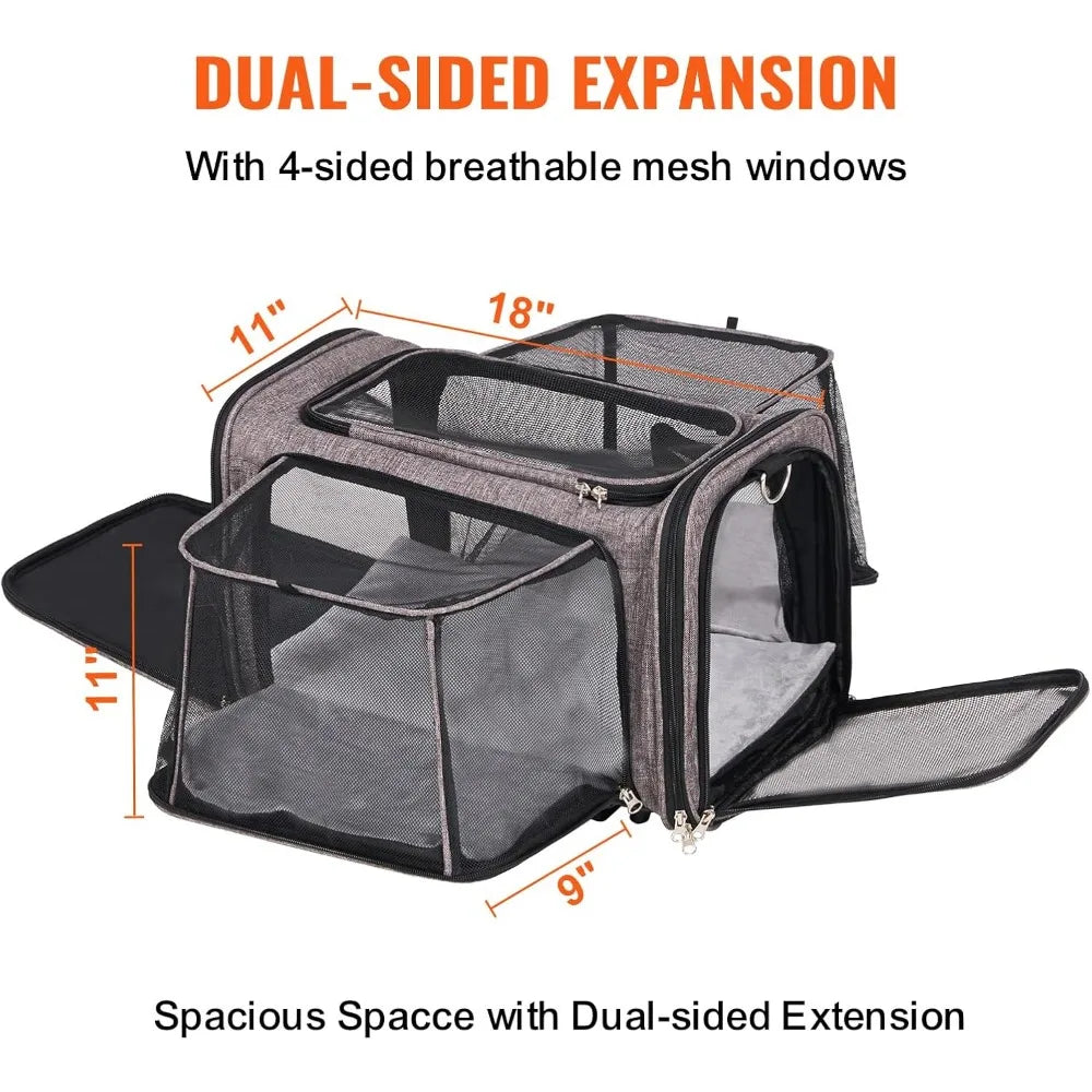Airline Approved Expandable Pet Carrier with Wheels