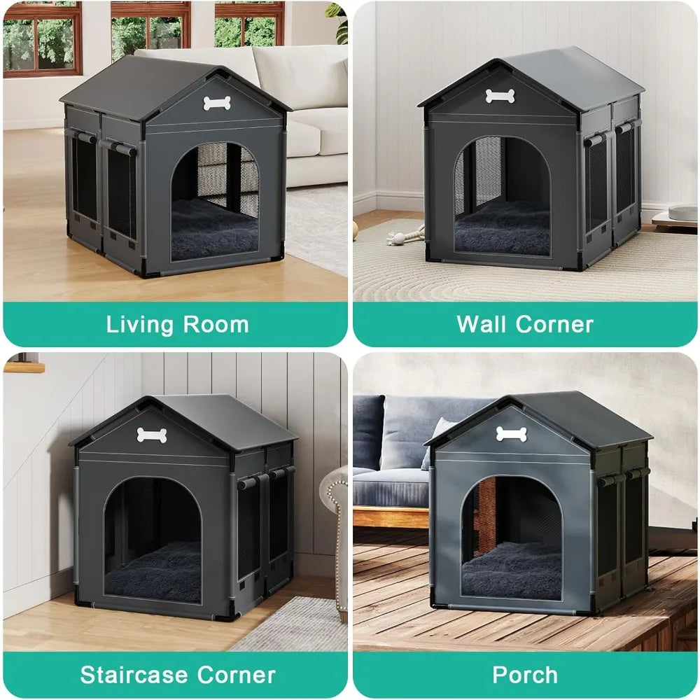 Indoor Dog House Kennel Bed Mat Cushion Winter Warm