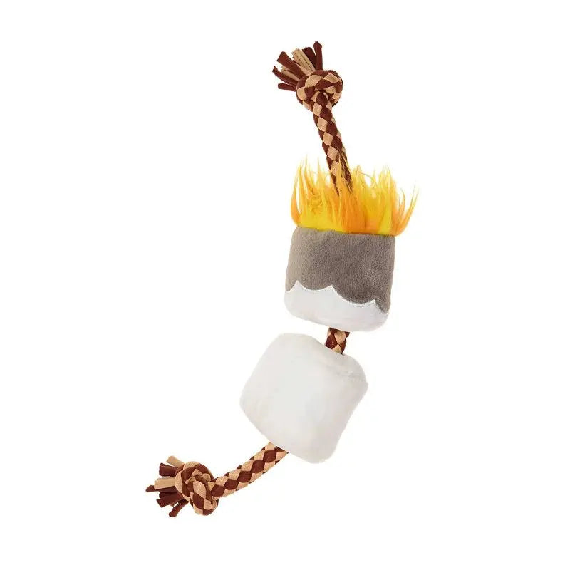 2.5In Tug Smore Dog Rope Toy Squeaker Marshmallow Fun