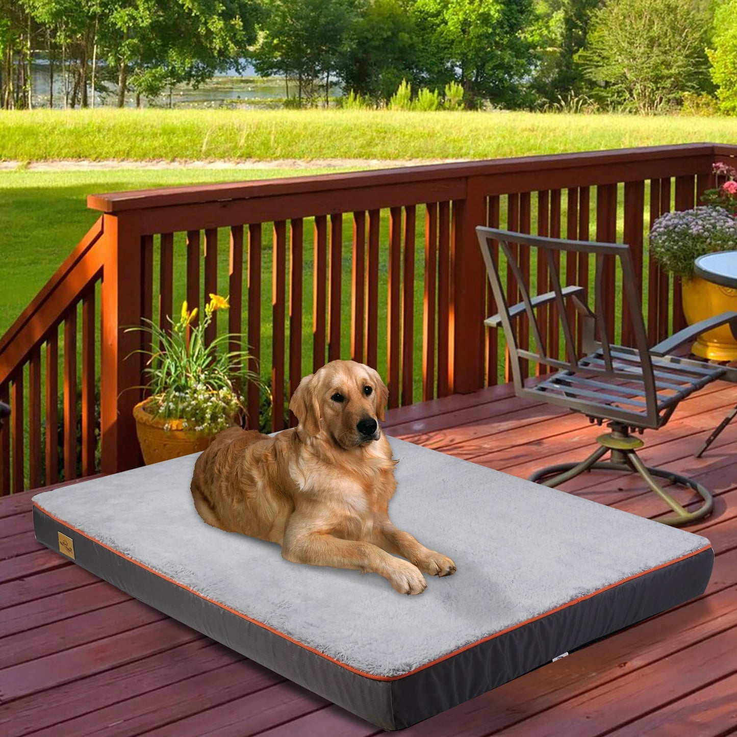 BINGOPAW Orthopedic Dog Bed Memory Foam Waterproof Cover