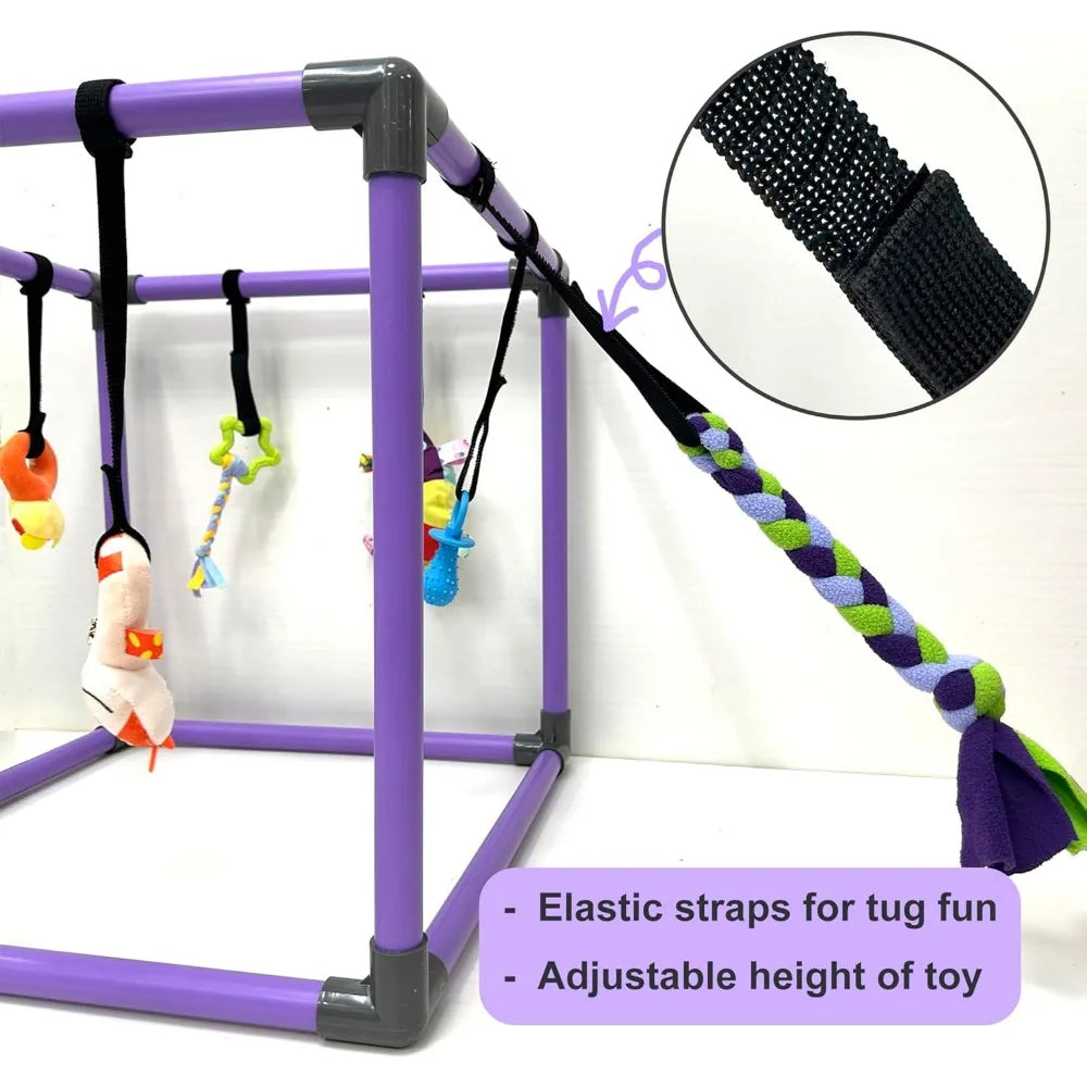 Hign-concerned Puppy Play Gym for Small Dogs with 8 Toys