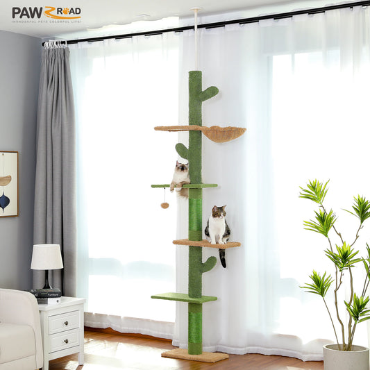 Cactus Cat Tree Five Tier Climbing Tower Scratching Post