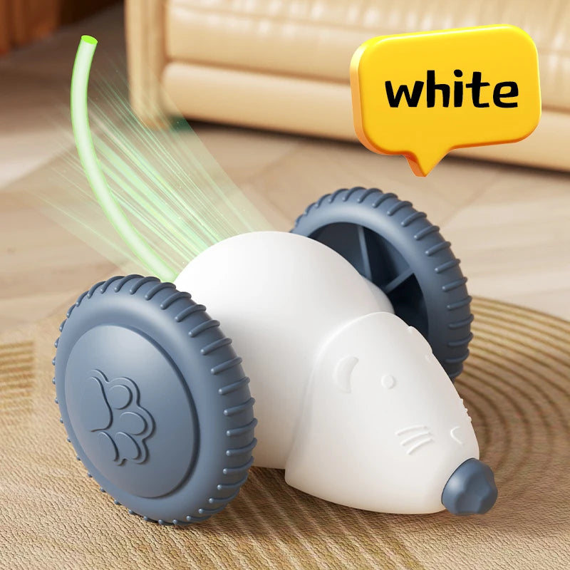 Electric Mouse Car Cat Toy Interactive Rechargeable Obstacle Avoidance