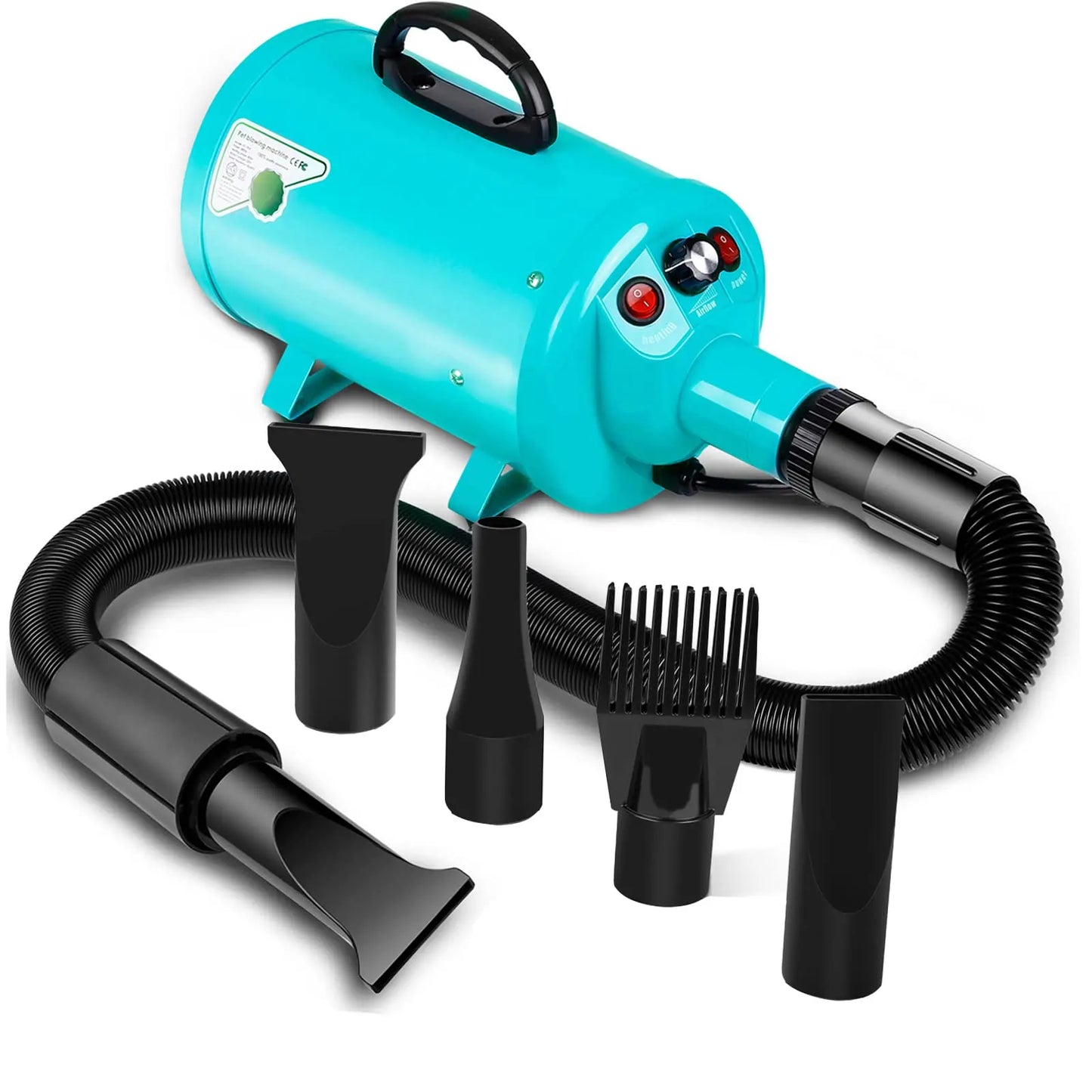 Dog Hair Dryer 3.8HP 2800W Pet Grooming Blower With Heat And Adjustable Speed