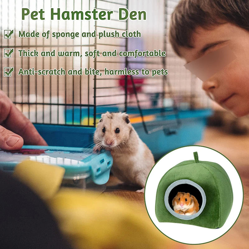 Nonecn Hamster House Small Animal Nest Warm Cotton Bed