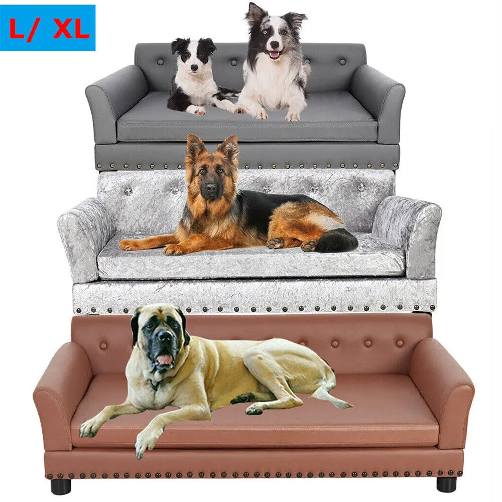 BORWARTC Heavy Duty Pet Sofa Bed Raised Dog And Cat Couch