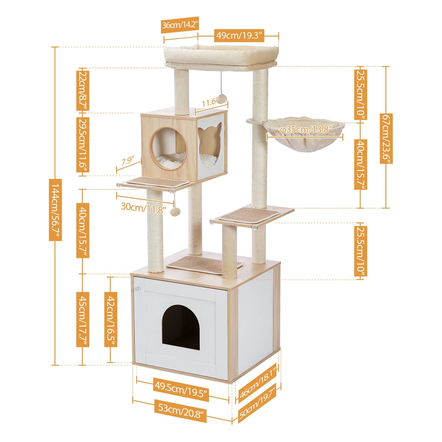 PAWZ Road Multi Level Cat Tree Indoor Tower
