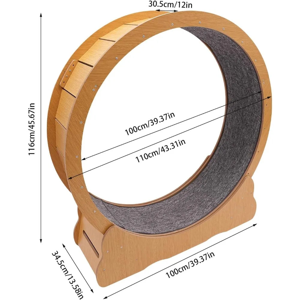 Indoor Cat Exercise Wheel with Toys for Active Play