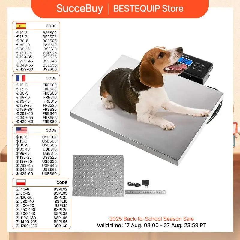 SucceBuy Digital Livestock Scale 440 880 1100 Lbs Stainless