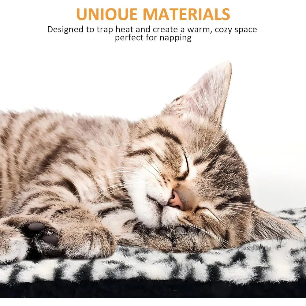 Self Warming Cat Bed Pad, Pet Warming Bed and Self Heating Pad for Indoor & Outdoor Cat Houses and Small Dogs, Non-Electric Pet