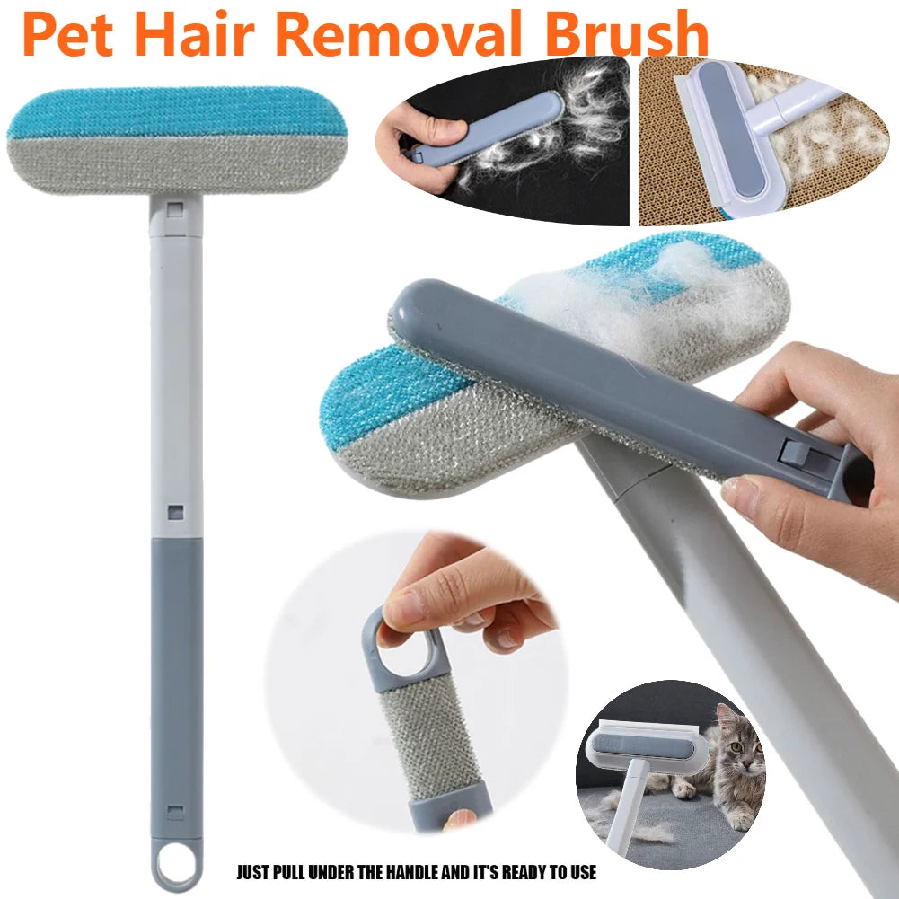 APWIKOGERH 3 In 1 Pet Hair Remover Brush Long Handle