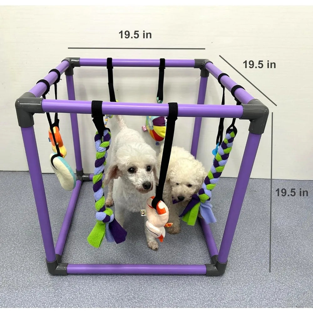Hign-concerned Puppy Play Gym for Small Dogs with 8 Toys