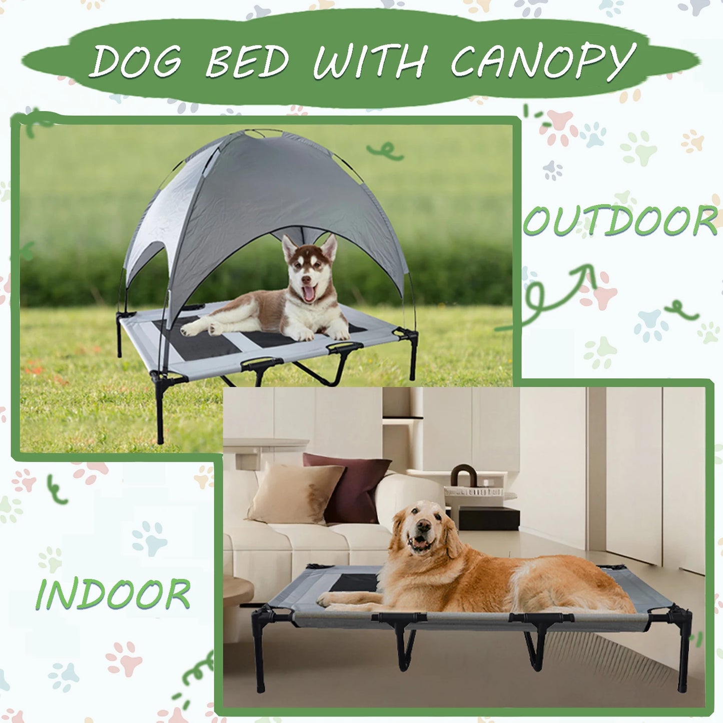 Shanghai Hign Canopy Dog Bed With Anti Scratch Fabric