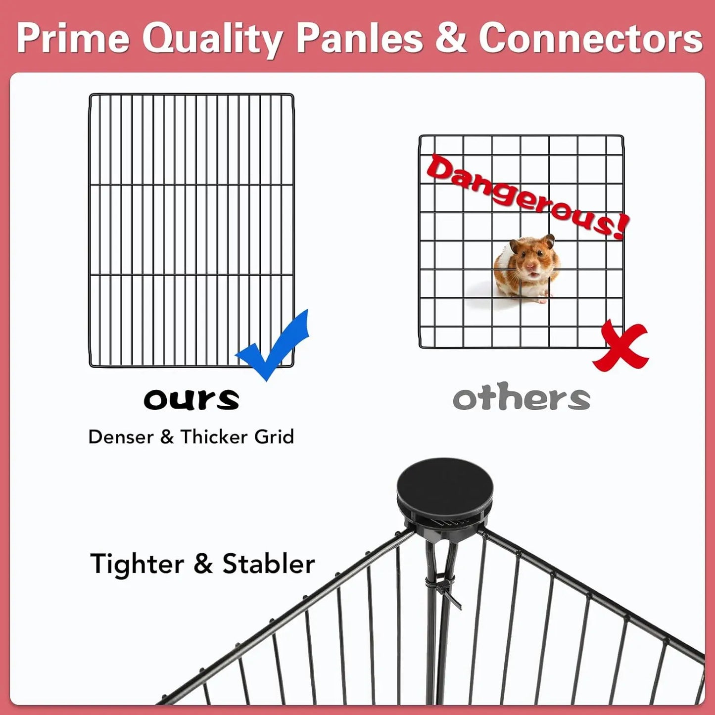 Pet Playpen With Waterproof Mat Portable Metal Fence For Pets