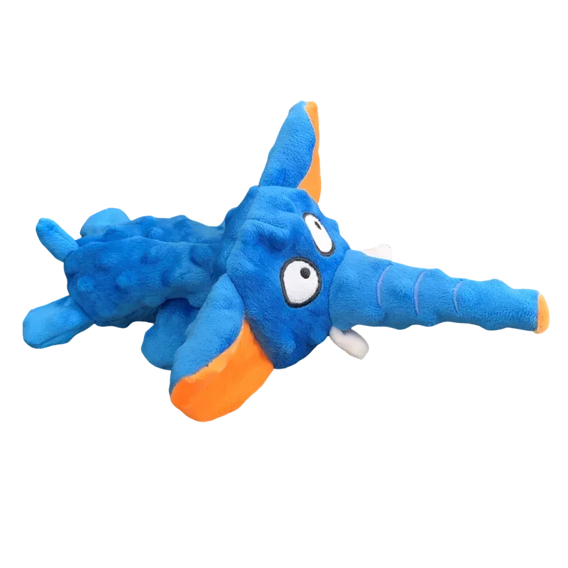 Durable Squeaky Elephant Plush Dog Toy Interactive Chew Toy