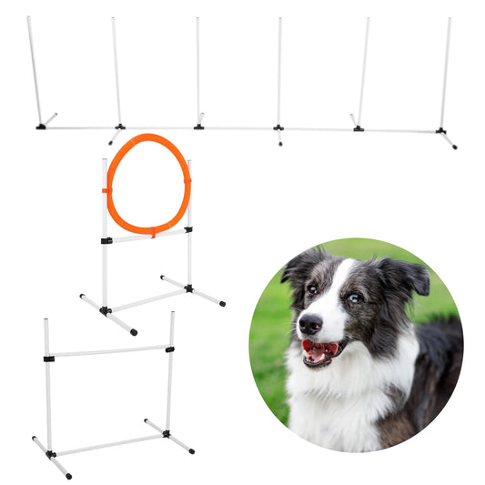 Dog Agility Training Set Adjustable Bar Jump Hurdle