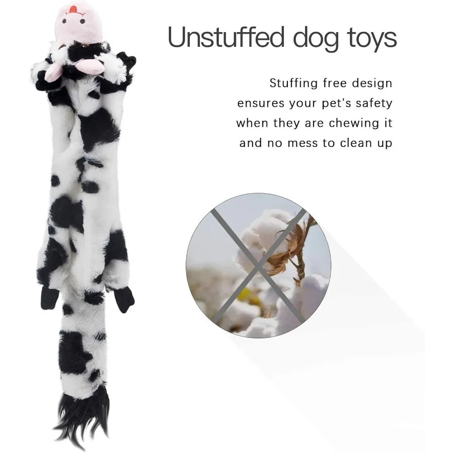 Plush Dog Squeaky Toys 5 Pack for Large and Medium Dogs