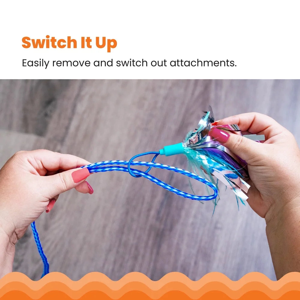 Fujian Tail Teaser Cat Wand Interactive Feather Toy For Cats