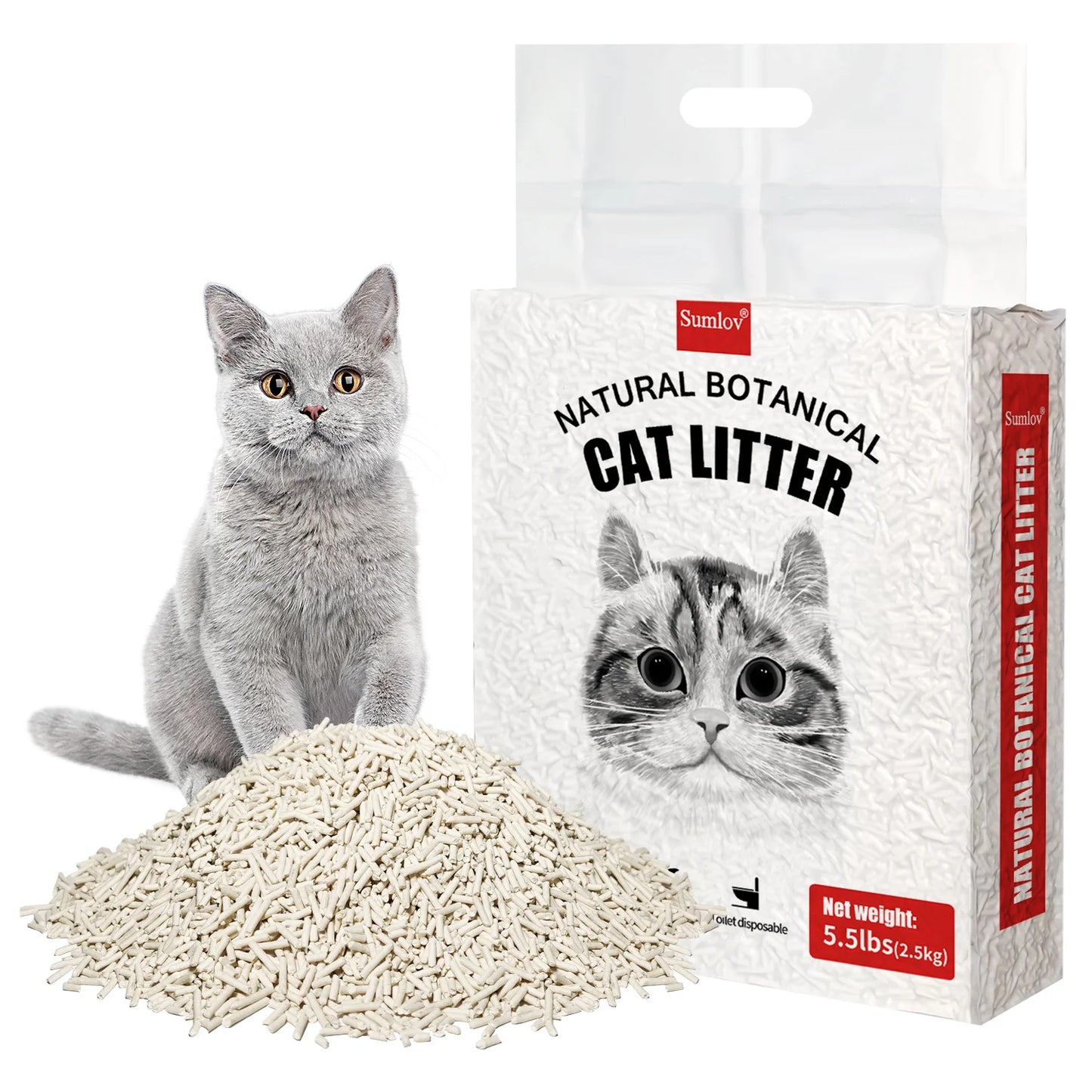 Tofu Cat Litter Natural Botanical Dust Free Flushable Clumping