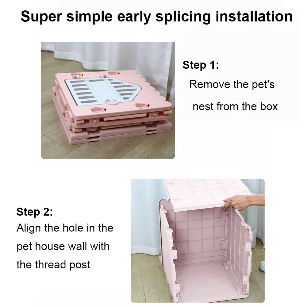 Closure Waterproof Plastic Cat House For Outdoor Cats