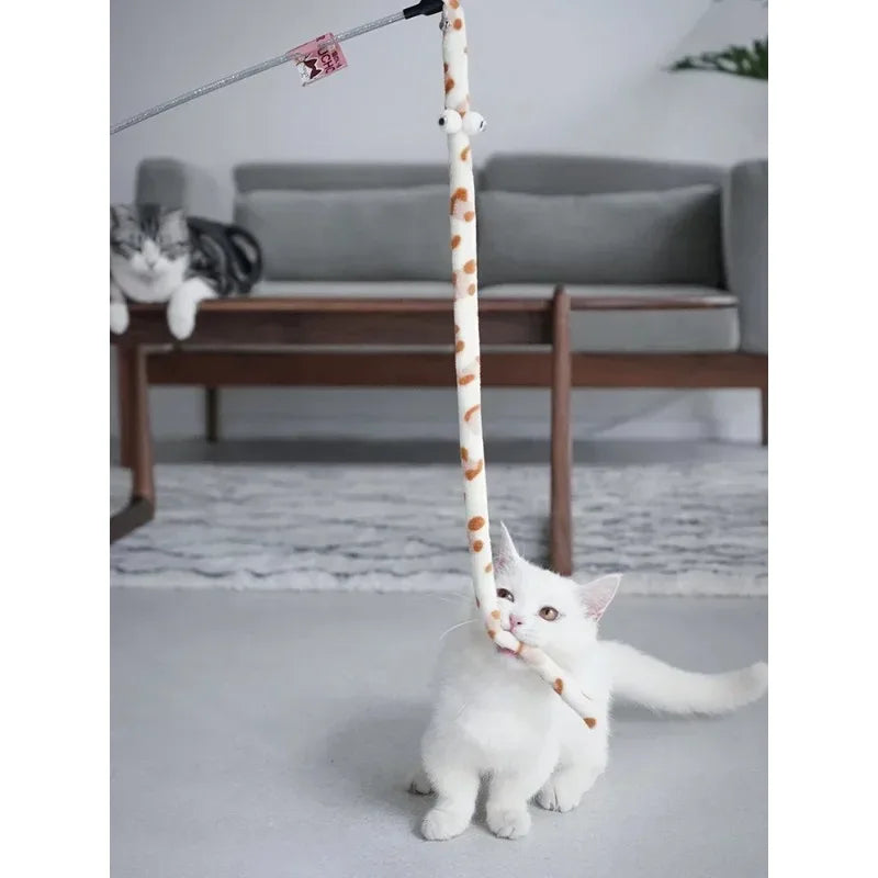 Interactive Cat Teaser Caterpillar Wand Toy for Pets