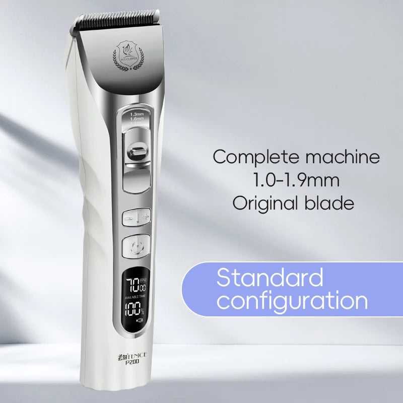 Fenice 5000mA Cordless Dog Grooming Clippers LCD Screen