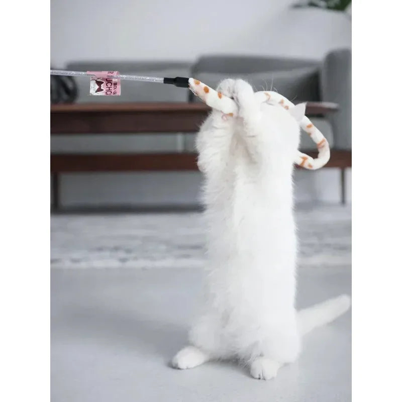 Interactive Cat Teaser Caterpillar Wand Toy for Pets