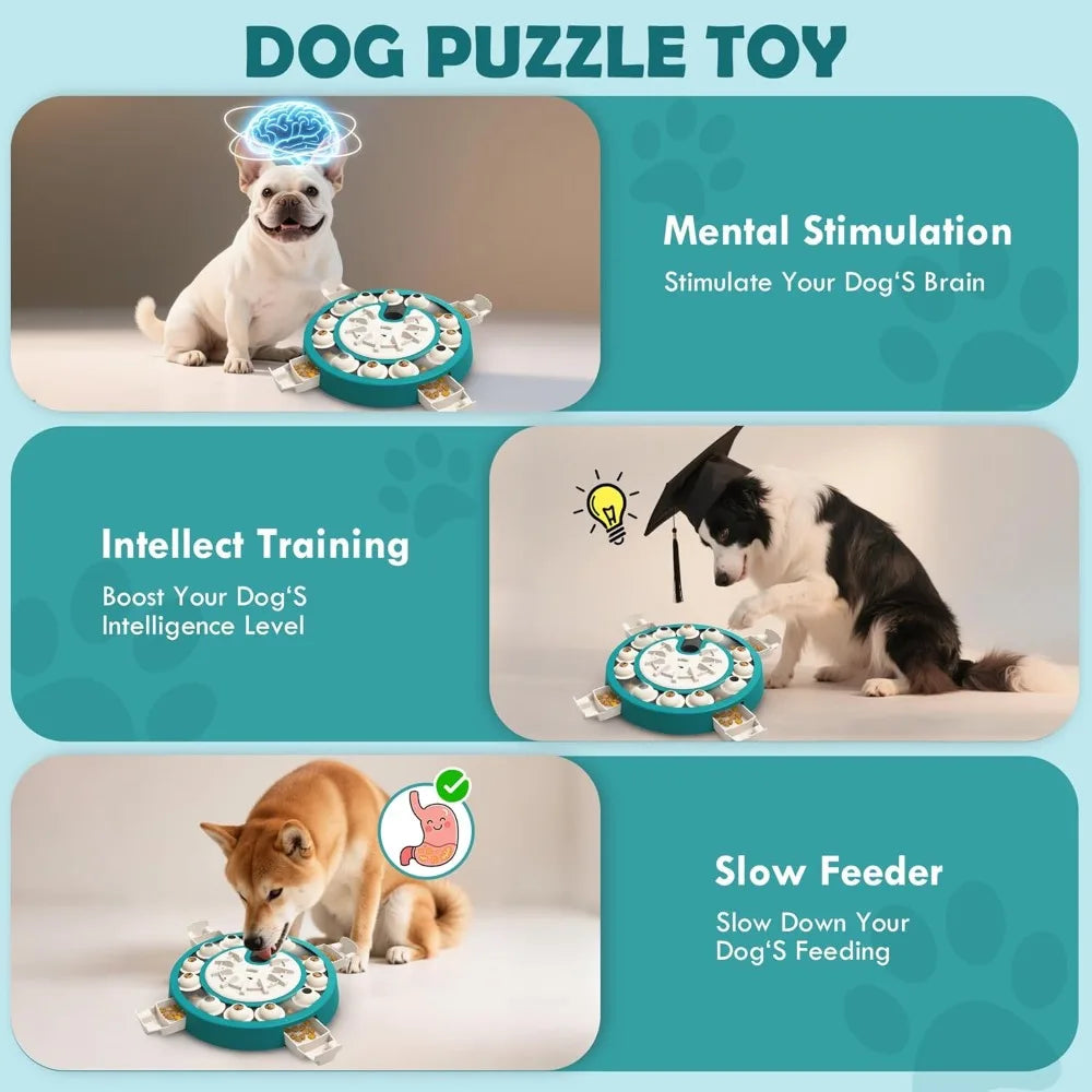 Hign-concerned Dog Puzzle Toy 3 In 1 Adjustable Difficulty