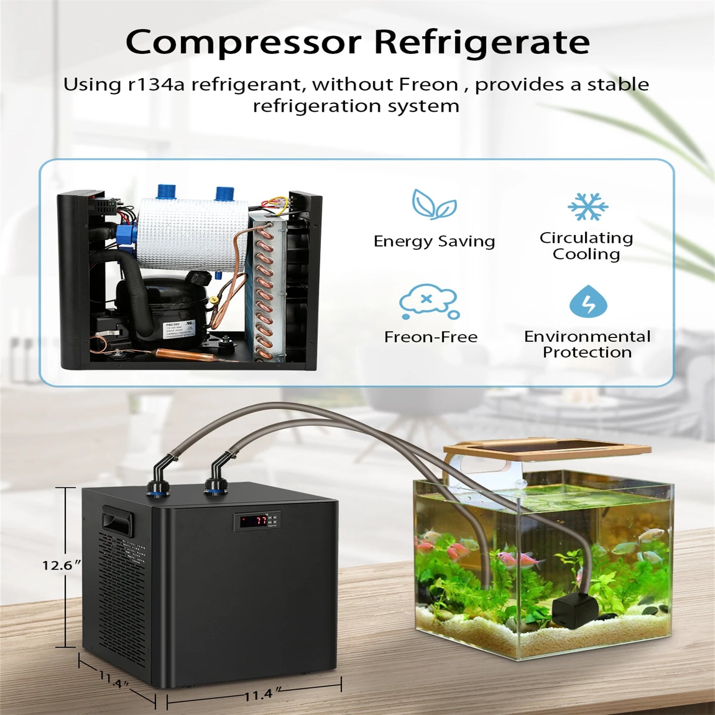 Aquarium Chiller 0.1 0.33 0.5 HP Water Cooling System