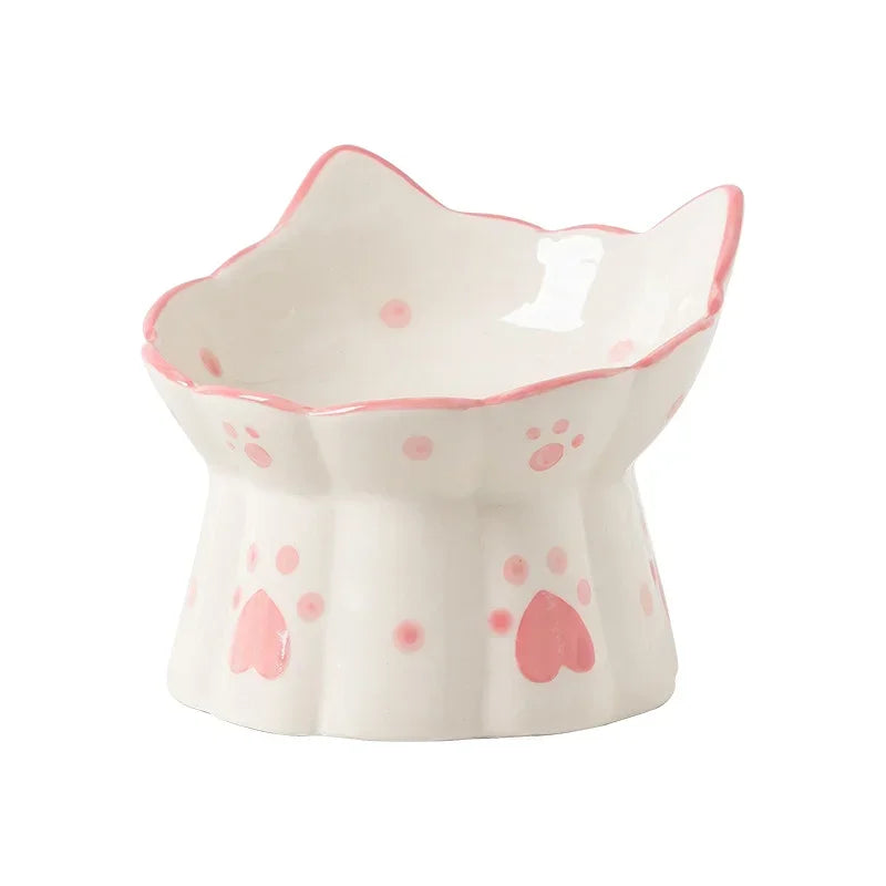 Elevated Ceramic Bowl Set for Dogs and Cats Feeding
