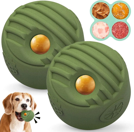 Durable Large Dog Toy 2 Pack Freezable Rubber Chew Mint