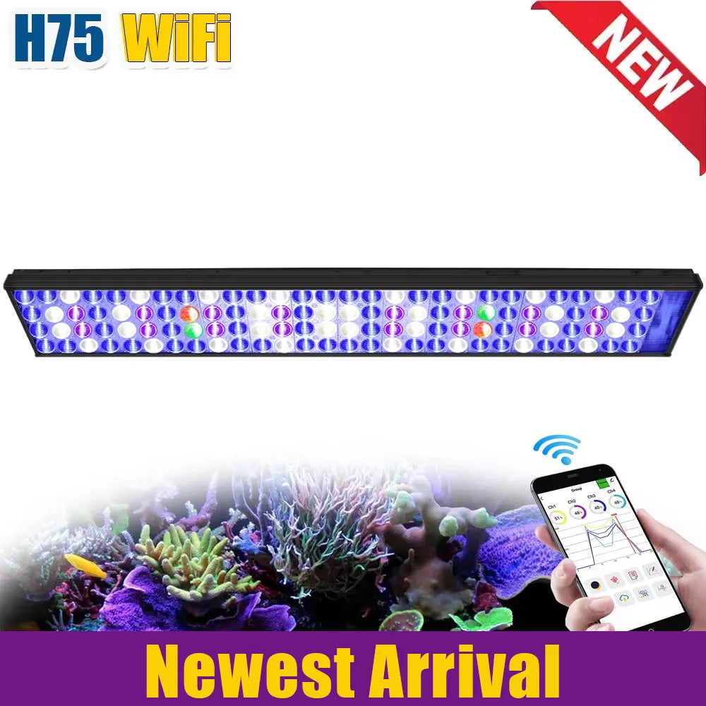PopBloom WiFi Reef Aquarium LED Light For Coral Tanks