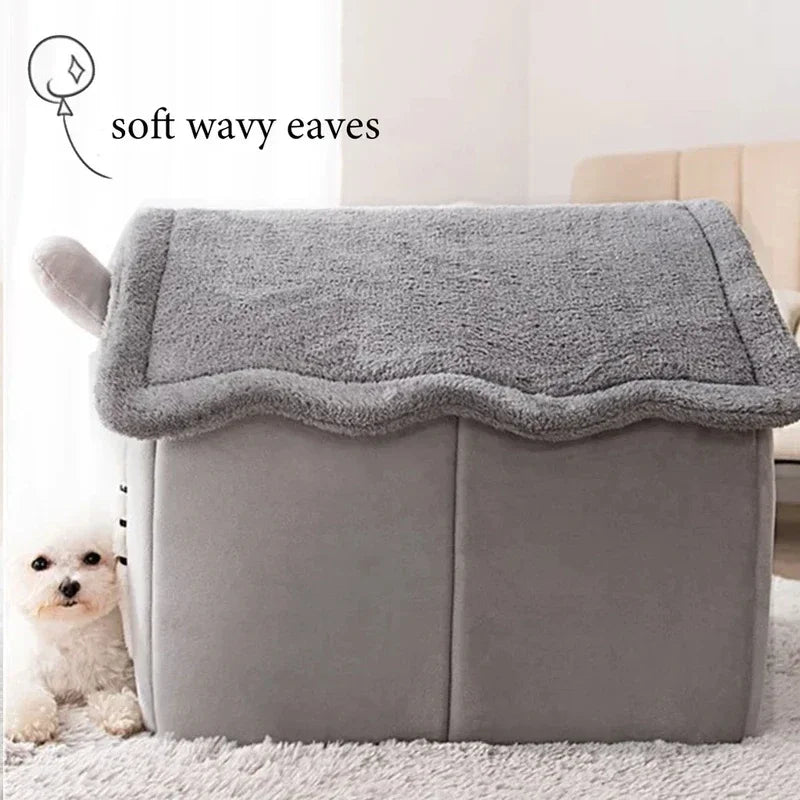 Foldable Dog Bed Mat With Removable Cotton Cover For Pets