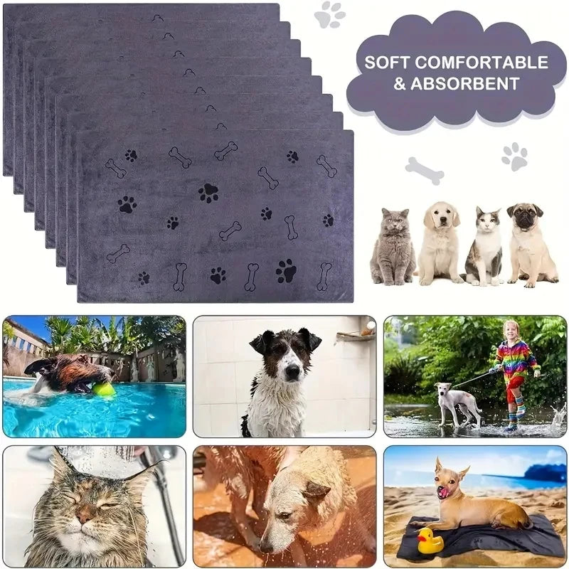 Dog Litter Microfiber Dog Towels Quick Dry Absorbent