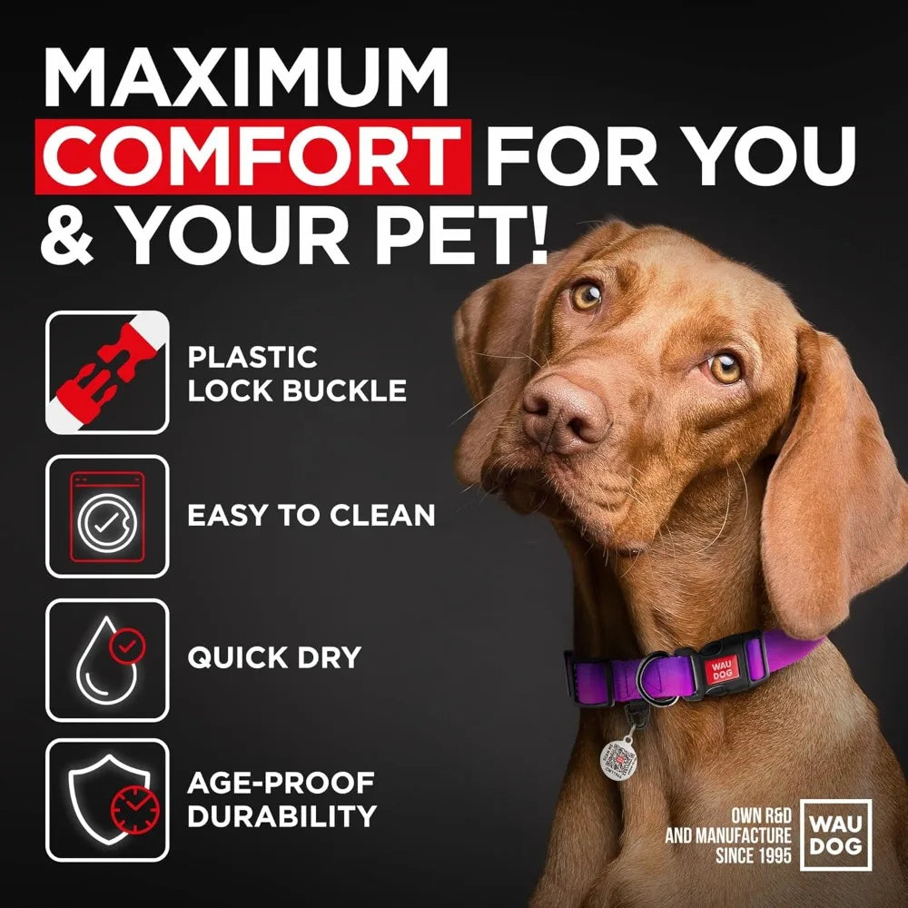 AirTag Nylon Dog Collar With Holder Adjustable For All Dogs